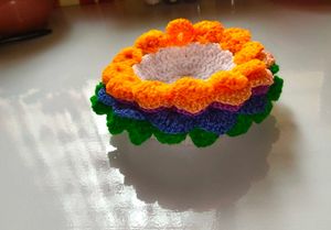 bouquet crochet coasters set -4