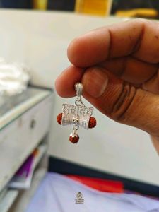 Pure Silver Shiva Lingam Pendant with Nandi