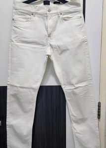H&amp;M White Cotton Jeans