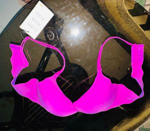 Vibrant Pink Padded Bra with Straps