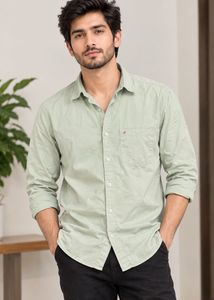 Men's Light Green Casual Shirt