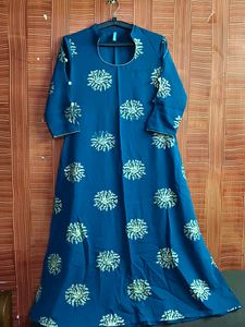 Elegant Blue Embroidered Kurta with dupatta & pa