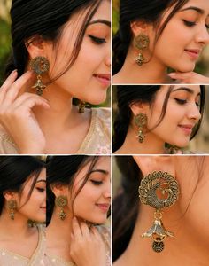 Exquisite Peacock Jhumka Earrings