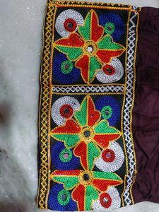 Embroidered Dupatta with Mirror Work