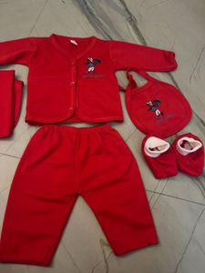 Red Baby Outfit Set