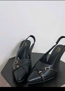JM LOOK Black Pointed Stiletto Heels