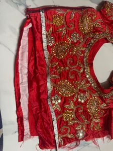 Beautiful Red Lehenga With Semi stitched Blouse
