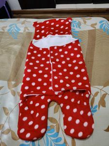 Newborn Swaddle Hooded Wrapper - Red