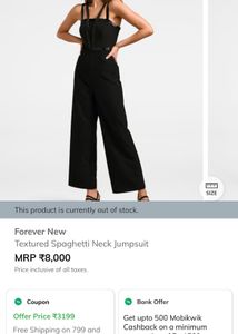 Elegant Black Jumpsuit 🆕 With Tag 🏷️