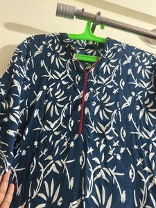 Blue floral long Kurta