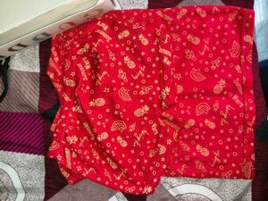 Red Summer Printed baby shorts