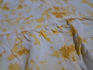 Tie-Dye butter yellow Puff Sleeve korean Top