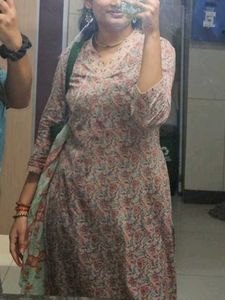 Elegant Pink Floral Print Kurta