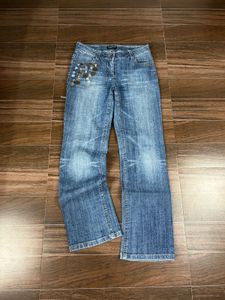 Embellished Blue Denim Jeans
