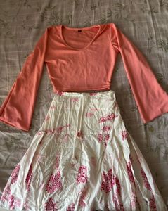 floral maxi y2k skirt coquette