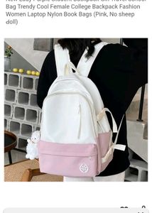 Pink &amp; White Backpack