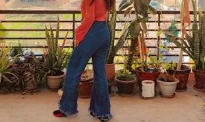 Blue Denim Bell Bottom Jeans