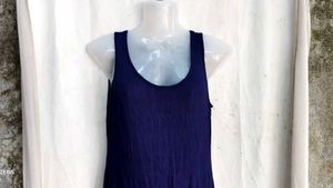 Navy Blue Print Dress