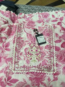 Beautiful Pink Floral Kurta Set