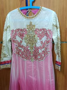 Heavy Work Party Wear 3 Piece Anarkali Frock