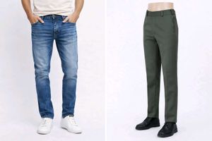 G-Star Blue Jeans & Green Trousers