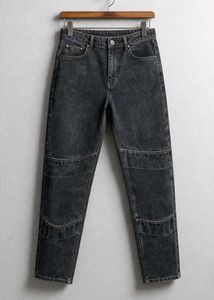 Stylish Dark Wash Moto Jeans