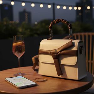 Stylish Ivory Bow Satchel Women Luxury Bag