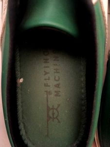Flying Machine Green &amp; White Sneakers