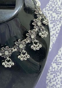 Oxidized Silver Tone Necklace &amp; Earring Set