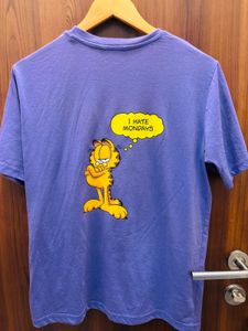 Purple Garfield Graphic T-Shirt
