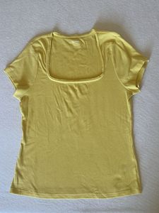 Yellow Square Neck Tshirt