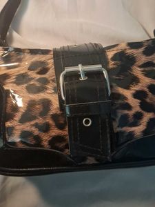 Leopard Print Black Shoulder Bag🖤