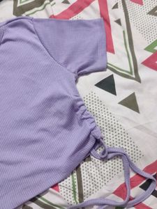 SSS STREET STYLE STORE LAVENDER RIBBED TOP WOMEN
