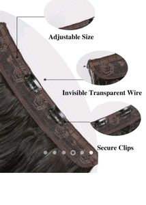 Wavy blavk Clip-In Hair Extensions