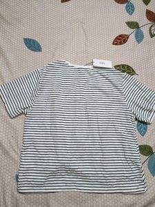 Striped Twist-Knot T-Shirt