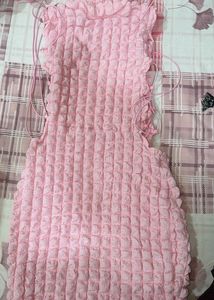 Cute Pink Popcorn Dress