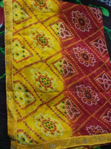 Vibrant Bandhani Print Saree