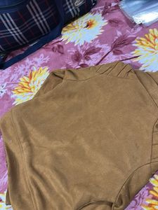 Brown Suede-like Jacket