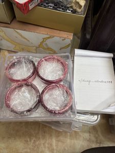 Mulberry &amp; Rose Pink Marbled Bangles