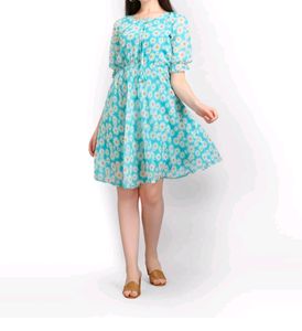 Summer Korean Floral Dress💙