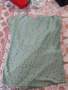 Mint Green Polka Dot T-Shirt
