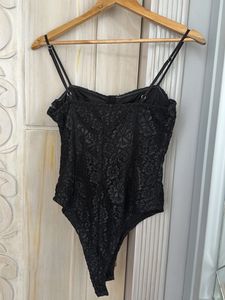 Elegant Black Lace Bodysuit