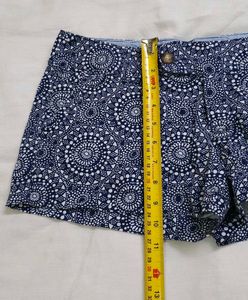 Red Camel Navy and White Printed Shorts