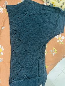 Black crochet Kaftan style top