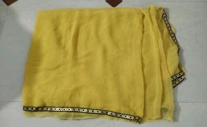 Vibrant Yellow Saree