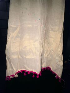 Tissue silk dress with Floral Embroidery