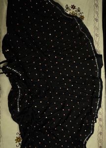 Black lehenga highly flared