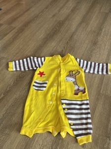 Adorable Yellow Giraffe Baby Romper