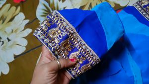 Blue Heavy Designer Saree