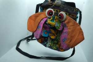 Colourful owl sling bag